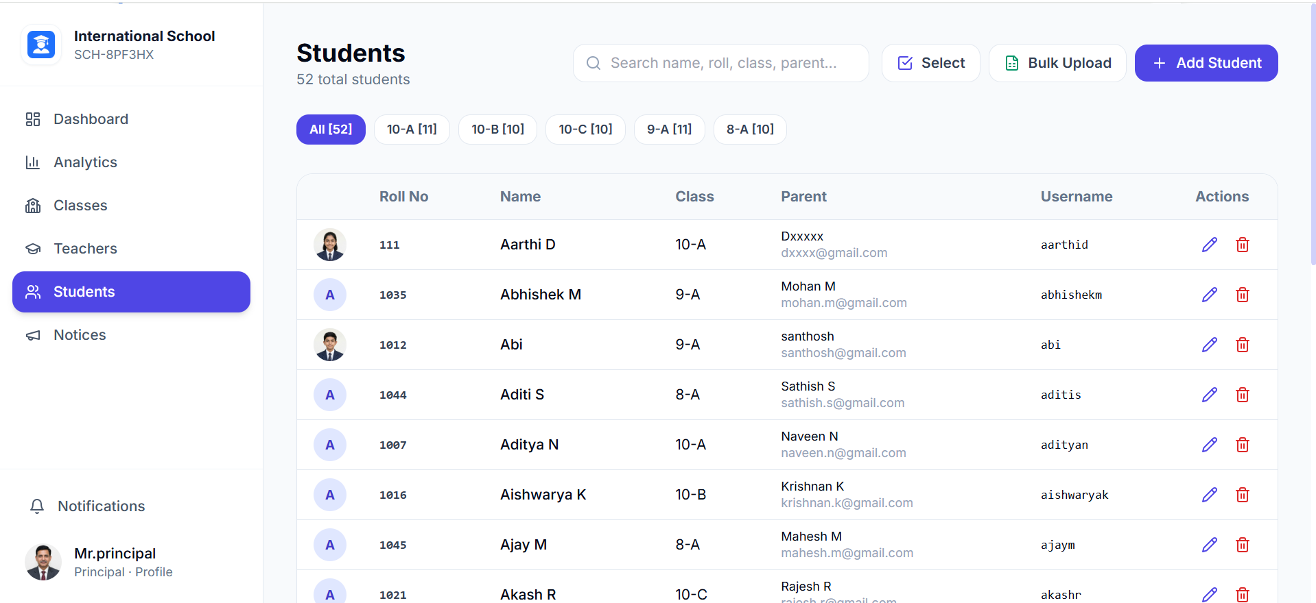 Student Directory & Roster Web View